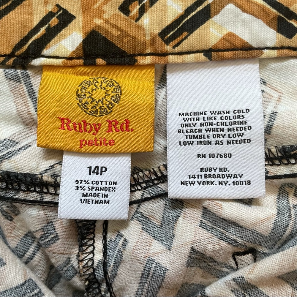 Ruby Rd Tribe Vibes Ombr Tribal Pattern Pants - image 8